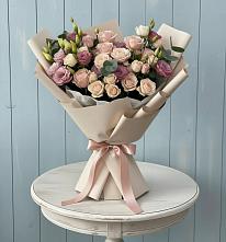 Букет цветов из:  Розы и Лизиантусы #REPLACE_PRED# Тереке Ставропольского края