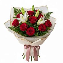 Букет цветов из:  Лилии и Розы в Тереке Ставропольского края