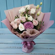 Букет цветов из:  Розы и Лизиантусы #REPLACE_PRED# Тереке Ставропольского края