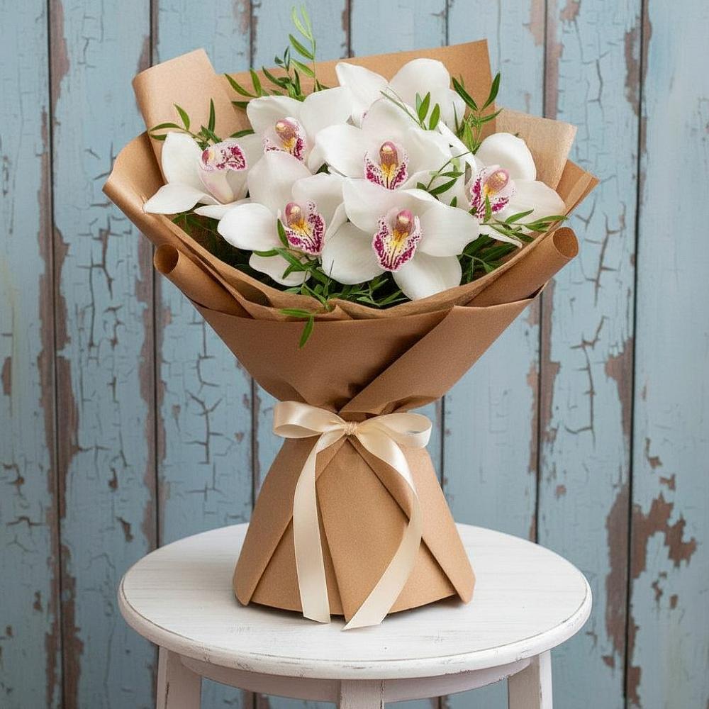 Букет цветов из: Орхидеи и Розы в Тереке Ставропольского края