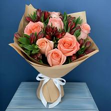 Букет цветов из:  Розы и Альстромерии в Тереке Ставропольского края