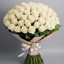 Букет 101 беля роза Белоснежка в Тереке Ставропольского края