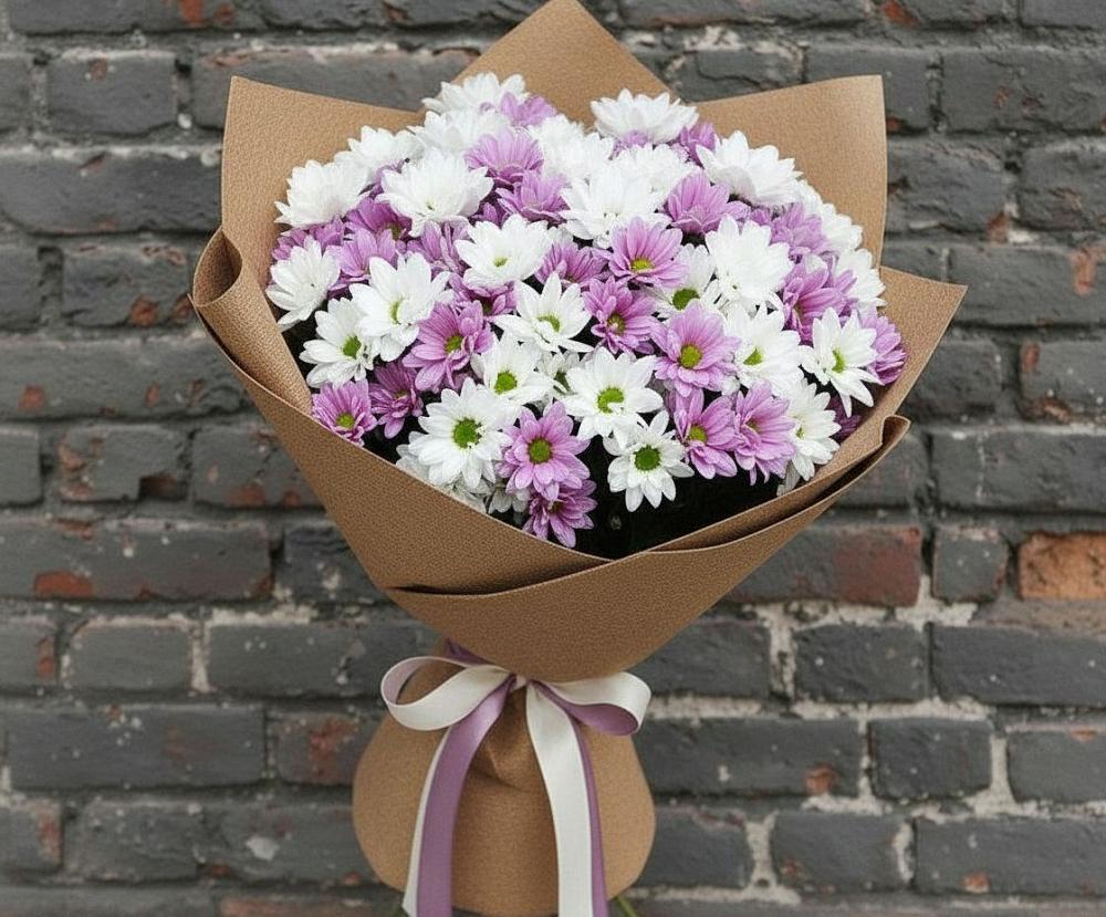 Букет цветов из: Хризантемы в Тереке Ставропольского края