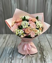 Букет цветов из:  Гвоздики, Розы и Хризантемы в Тереке Ставропольского края