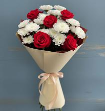 Букет цветов из:  Розы и Хризантемы в Тереке Ставропольского края