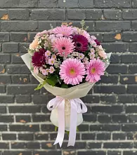 Букет цветов из:  Герберы и Хризантемы в Тереке Ставропольского края