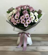 Букет цветов из:  Хризантемы и Розы в Тереке Ставропольского края