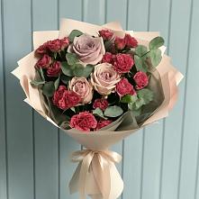 Букет цветов из:  Гвоздики и Розы в Тереке Ставропольского края