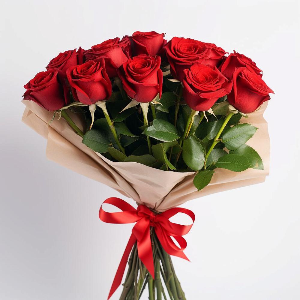 Букет 11 Красных роз Эдлесс Лав в Тереке Ставропольского края