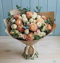 Букет цветов из:  Альстромерии и Розы в Тереке Ставропольского края