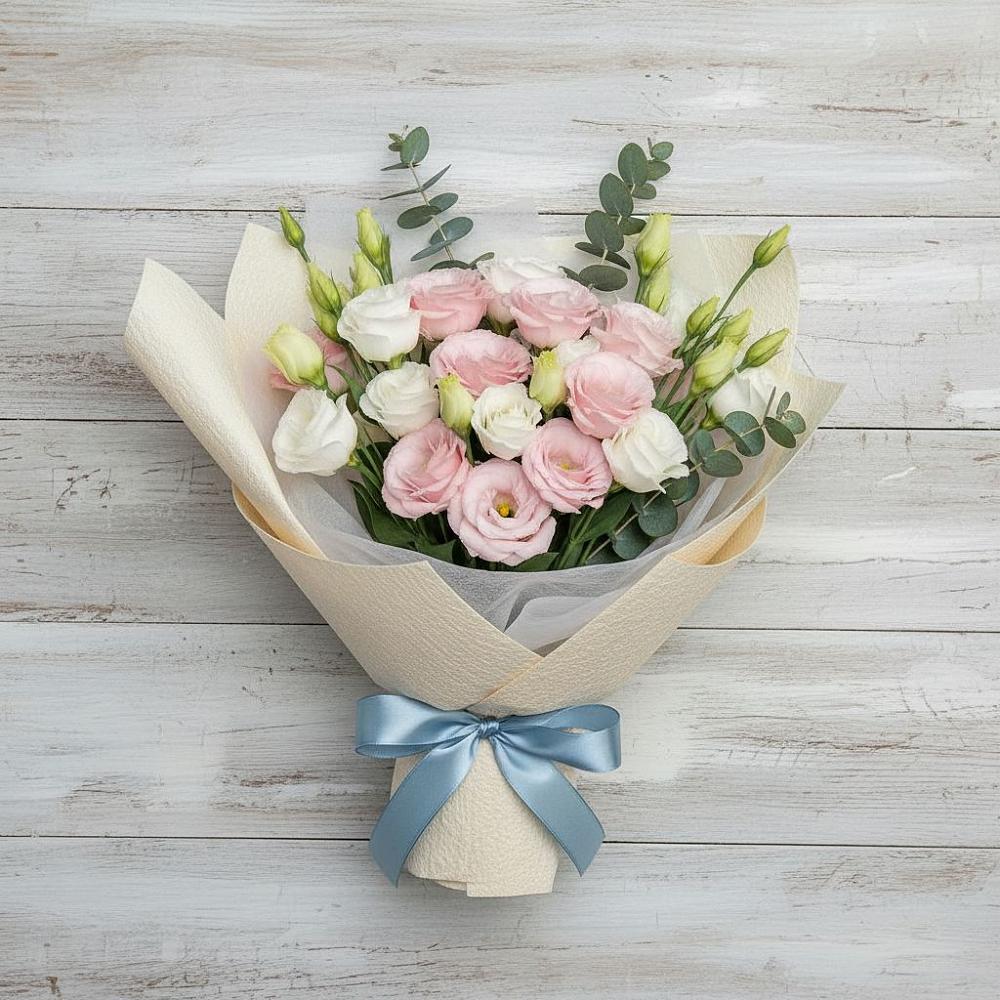 Букет цветов из: Лизиантусы в Тереке Ставропольского края